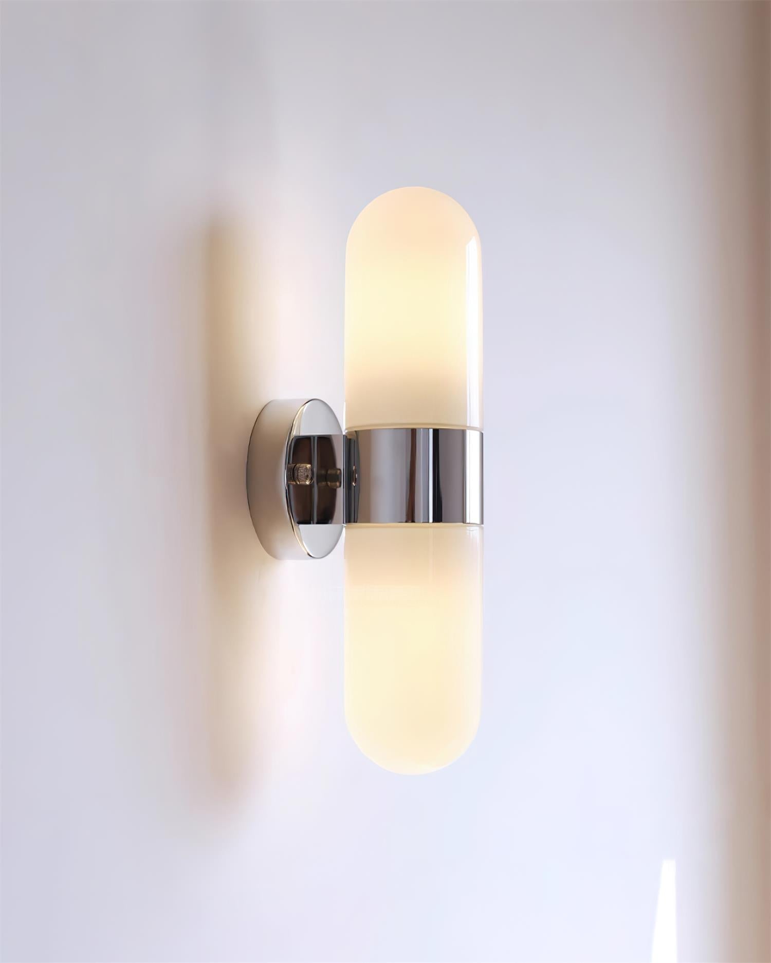 Wall Lamp Metal Glass Modern Minimalist Vertical Sconce for Bedroom - Neutralighting