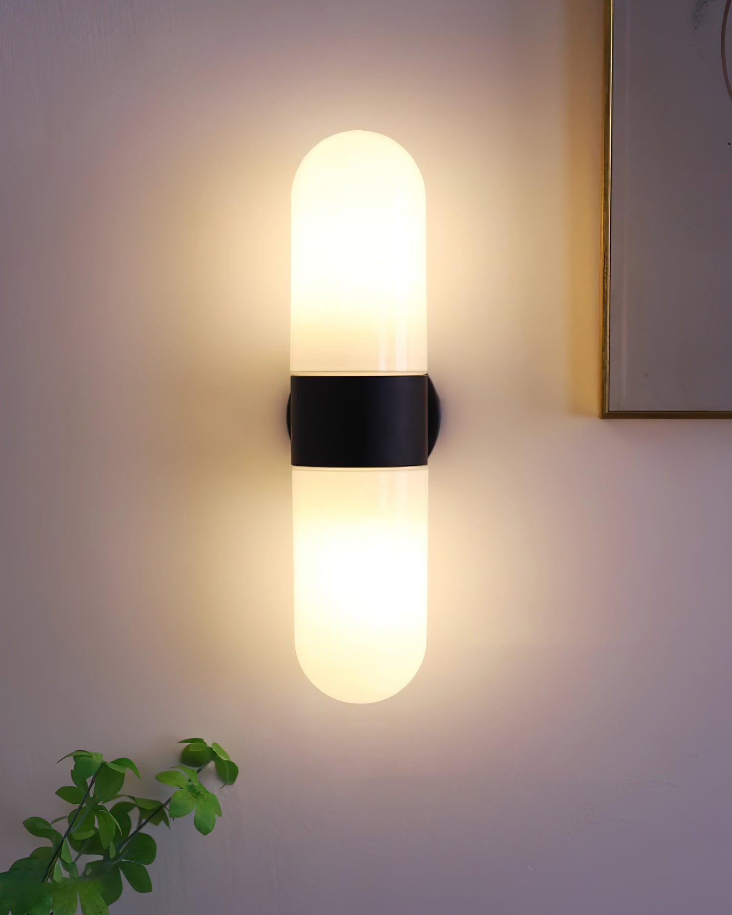 Wall Lamp Metal Glass Modern Minimalist Vertical Sconce for Bedroom - Neutralighting