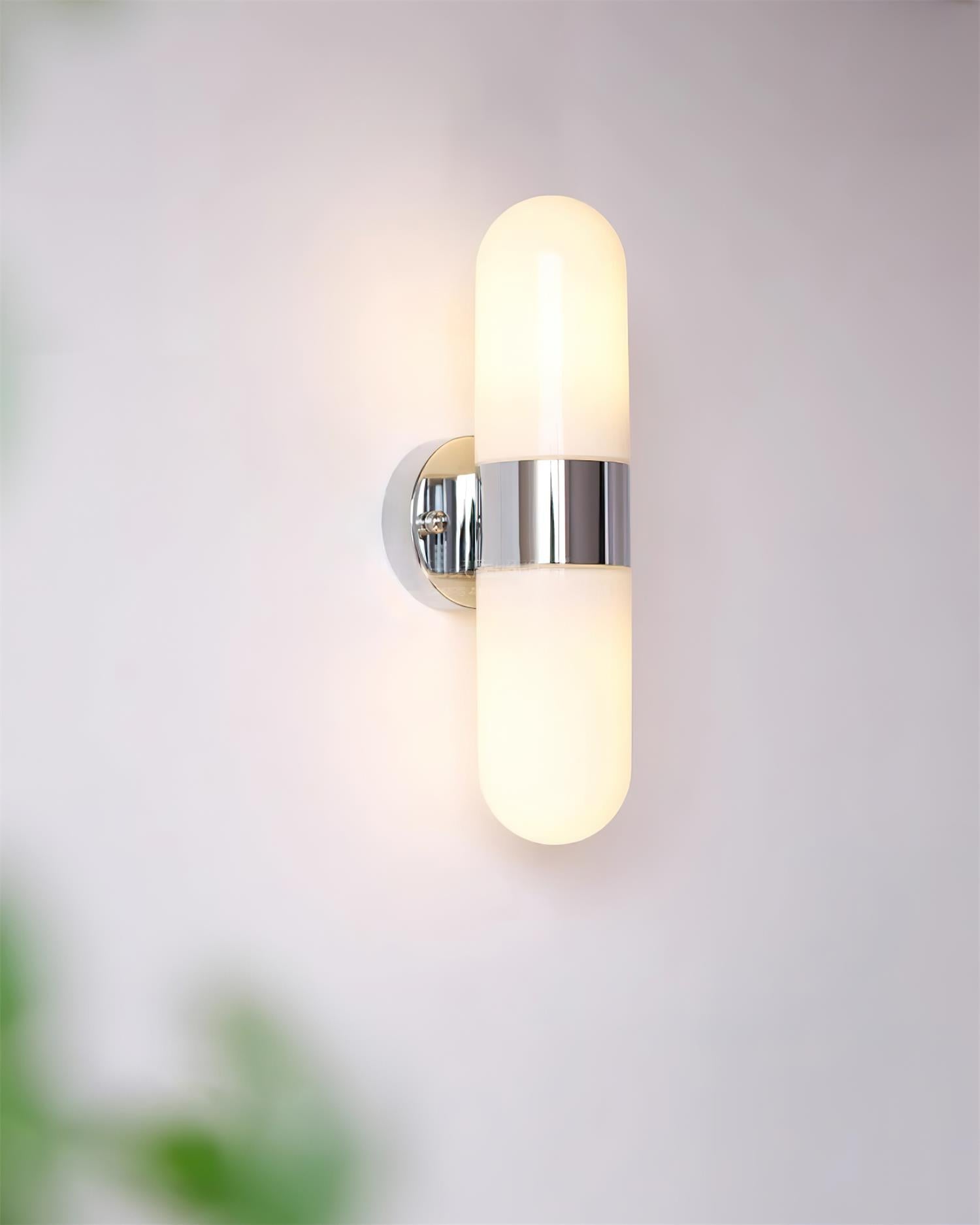 Wall Lamp Metal Glass Modern Minimalist Vertical Sconce for Bedroom - Neutralighting