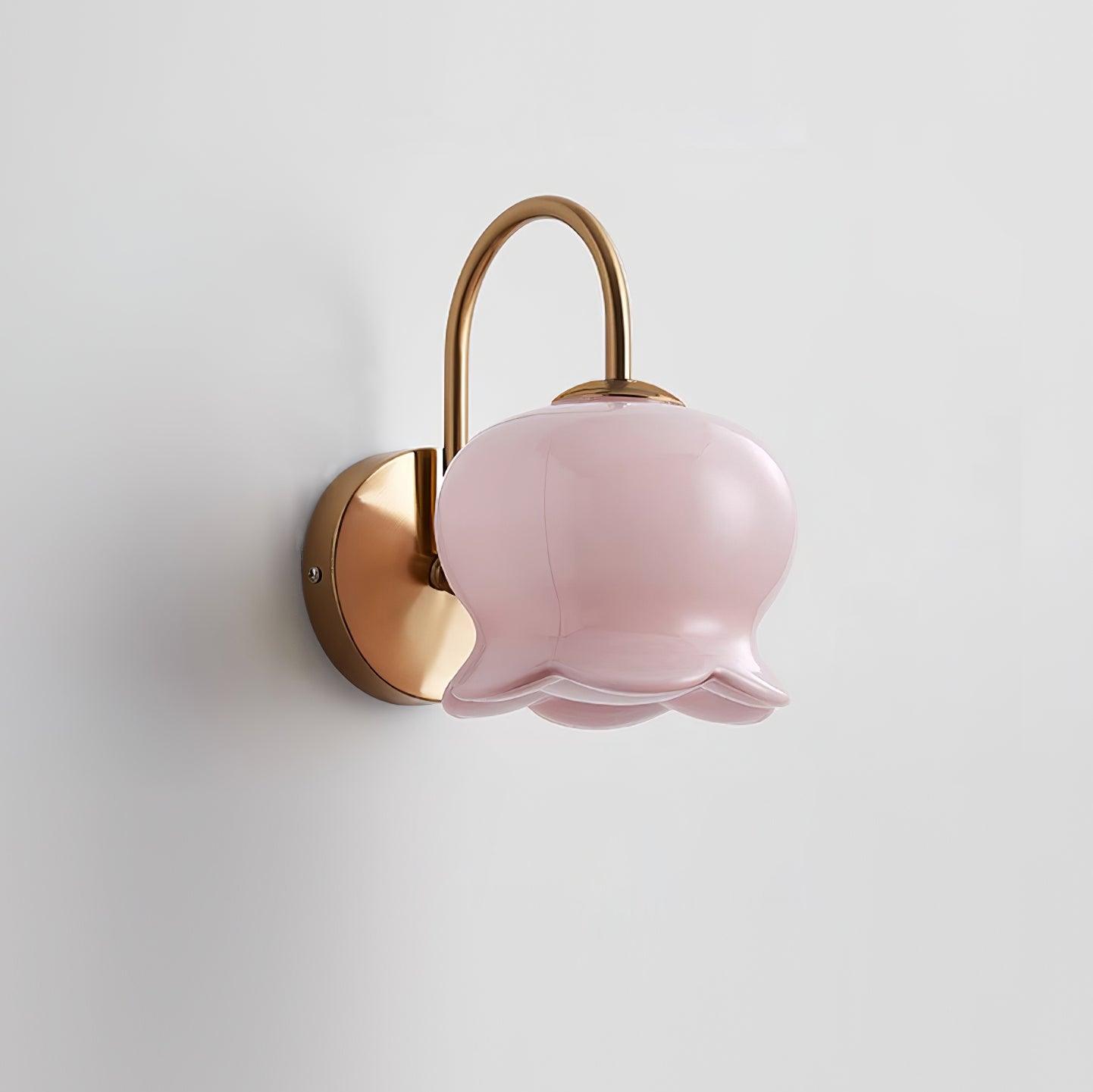 Wall Lamp Bow Accent Bell Glass Shade Playful Modern Kids Room - Neutralighting