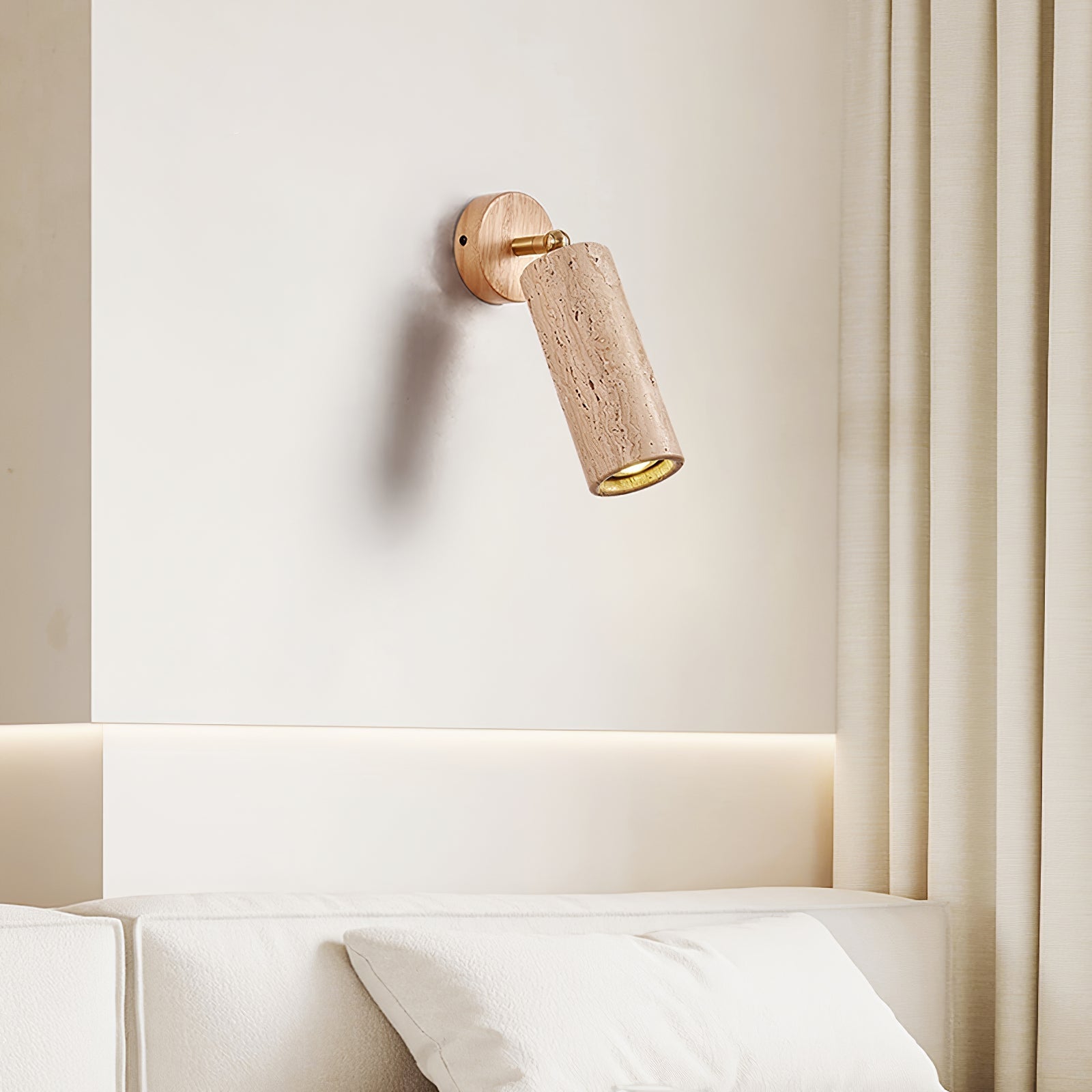 Erzorus Minimalist Travertine Wall Light - Neutralighting
