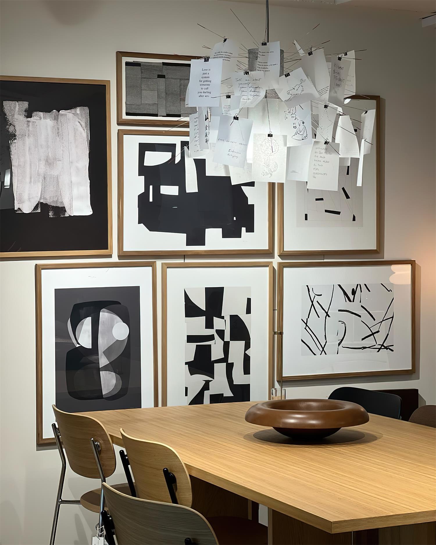 Chandelier Paper and Metal Colorful White Cards Whimsical Modern - Neutralighting