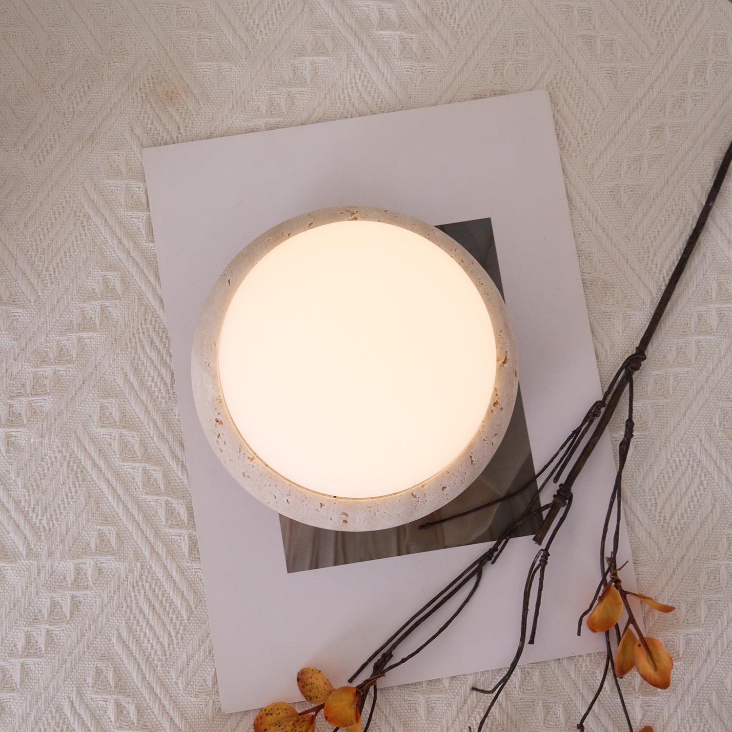 Riita Travertine Globe Table Lamp Mini Maga - Neutralighting