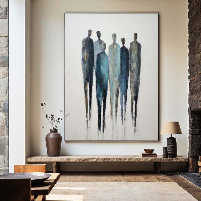 Minimalist Abstract Figures Oil Painting