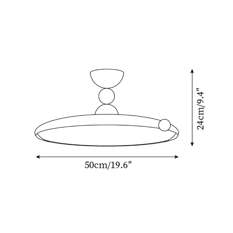 Ceiling Lamp Modern Minimalist Metal Acrylic Multiple Colors - Neutralighting