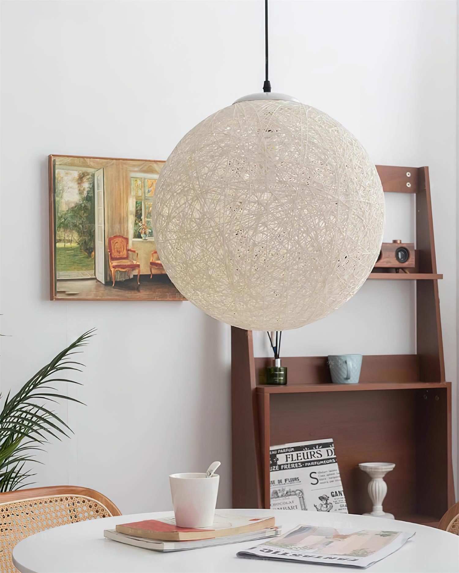 Pendant Light Hemp Rattan Sphere Bohemian - Neutralighting