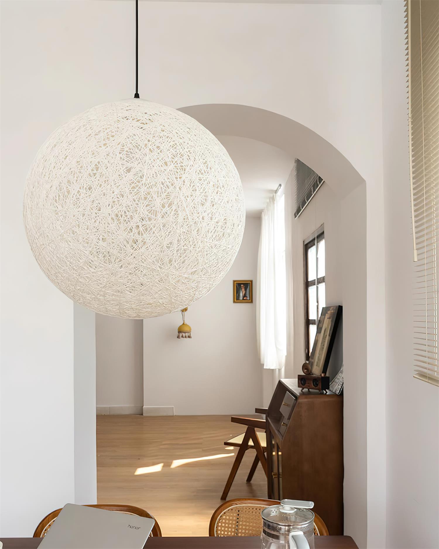 Pendant Light Hemp Rattan Sphere Bohemian - Neutralighting