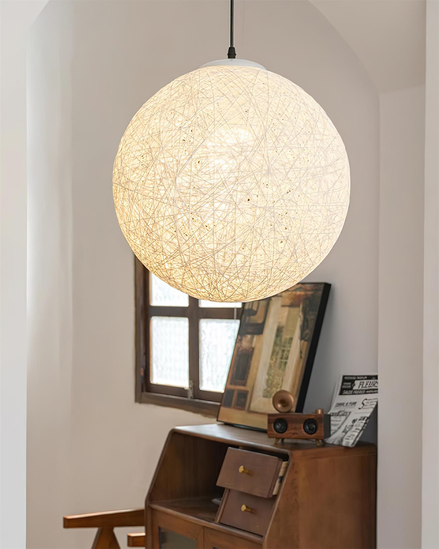 Pendant Light Hemp Rattan Sphere Bohemian - Neutralighting