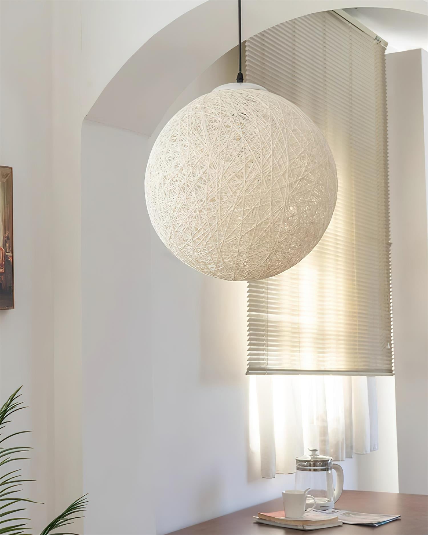 Pendant Light Hemp Rattan Sphere Bohemian - Neutralighting