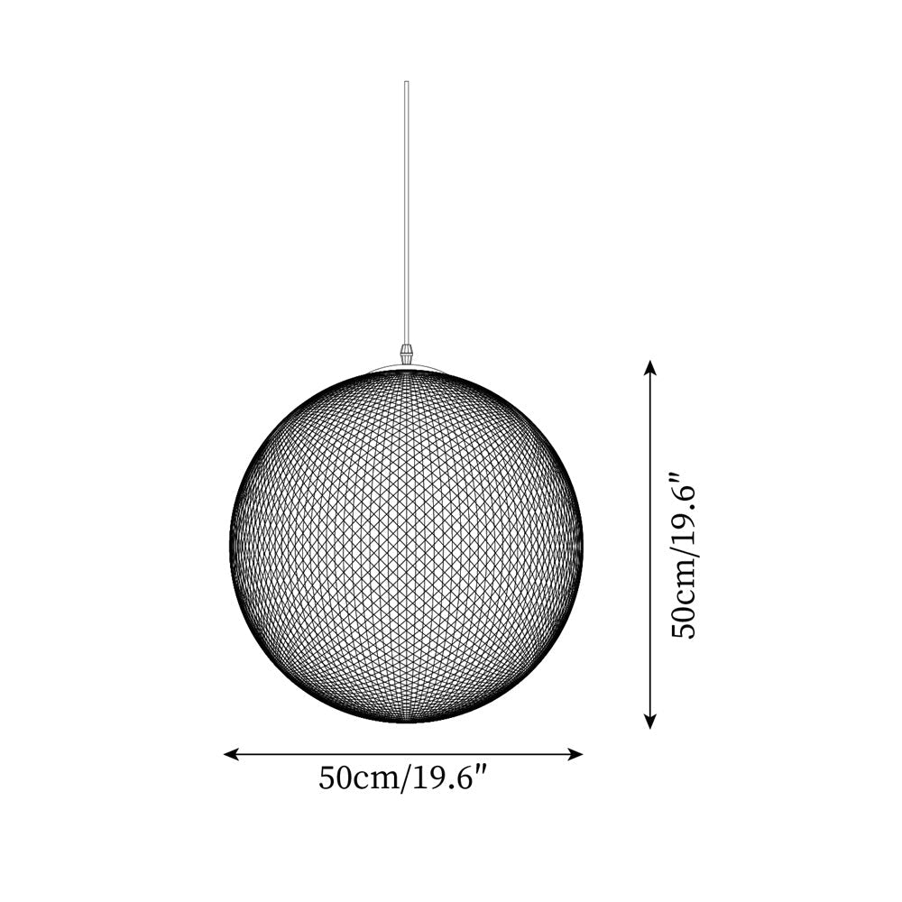 Pendant Light Hemp Rattan Sphere Bohemian - Neutralighting