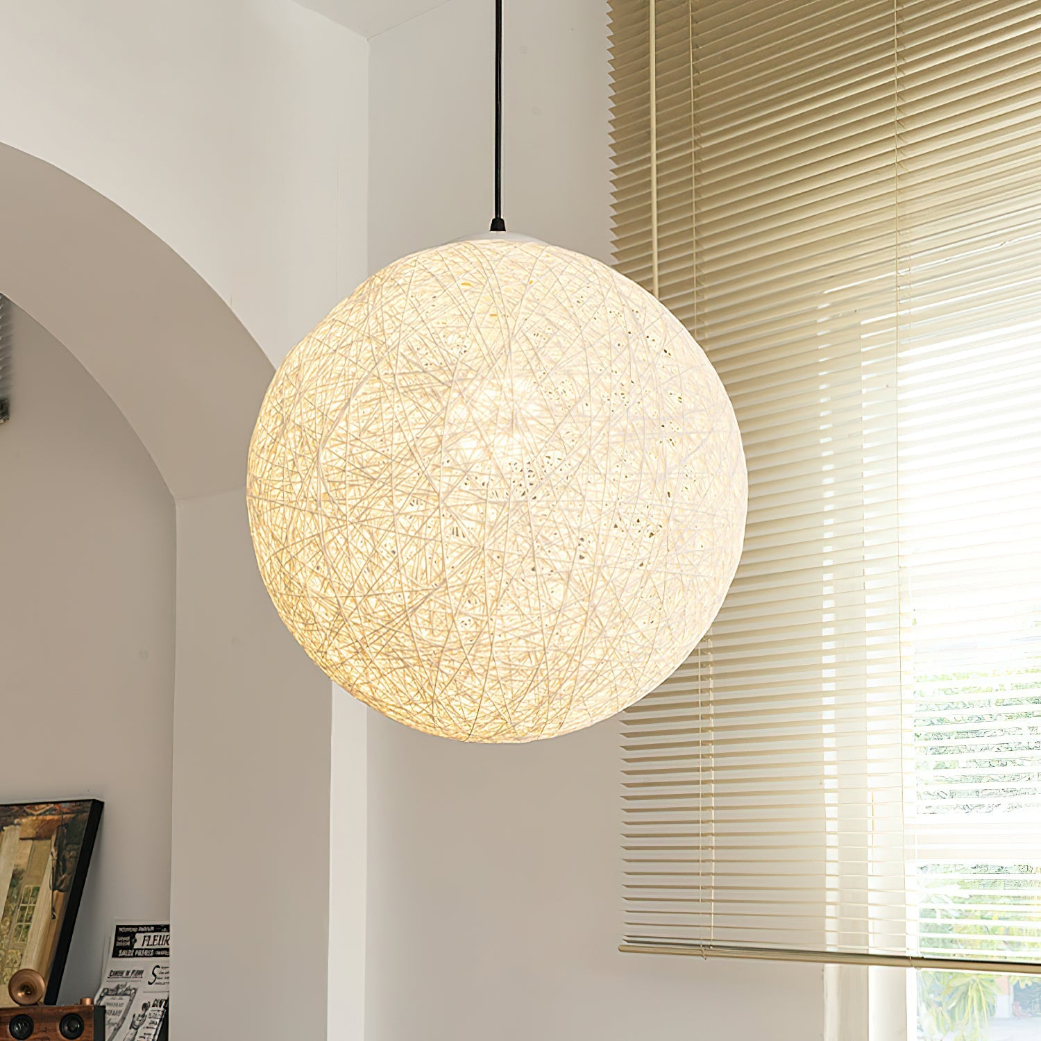 Pendant Light Hemp Rattan Sphere Bohemian - Neutralighting
