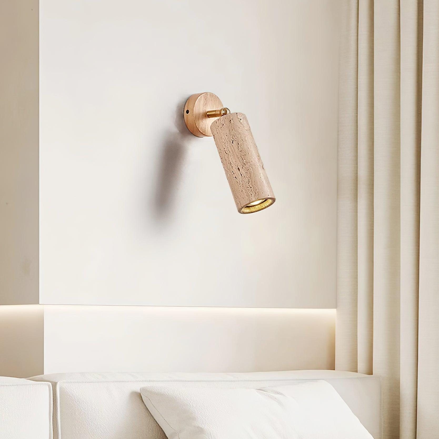 Travion Adjustable Travertine Wall Sconce - Neutralighting
