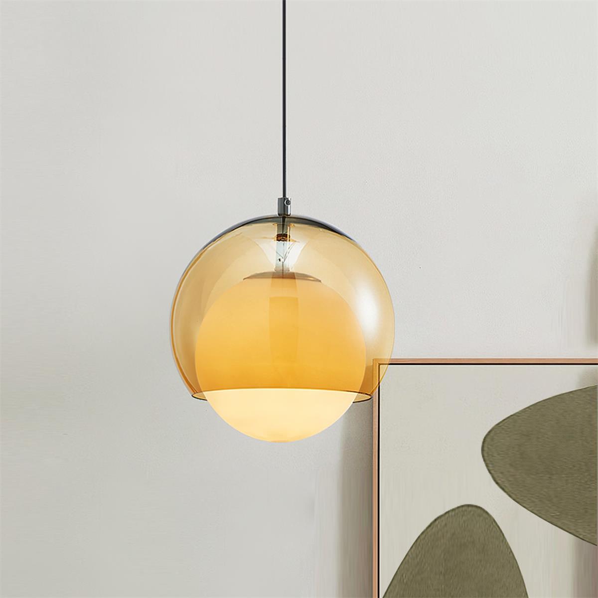 Pendant Light Double Globe Shade Glass Modern Minimalist Ambient - Neutralighting