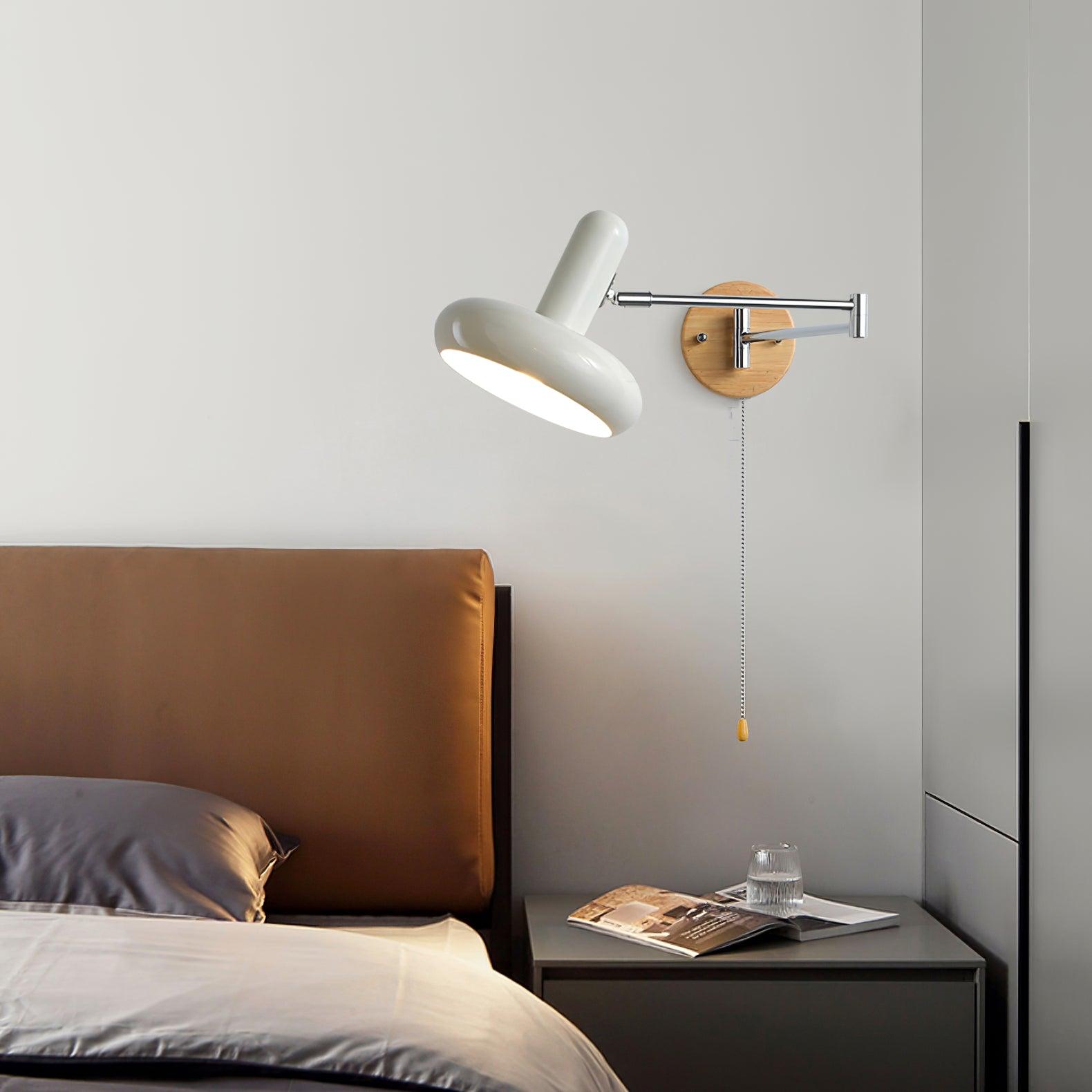 Wall Lamp Swivel Arm Rounded Shade Pull Chain Modern Retro - Neutralighting