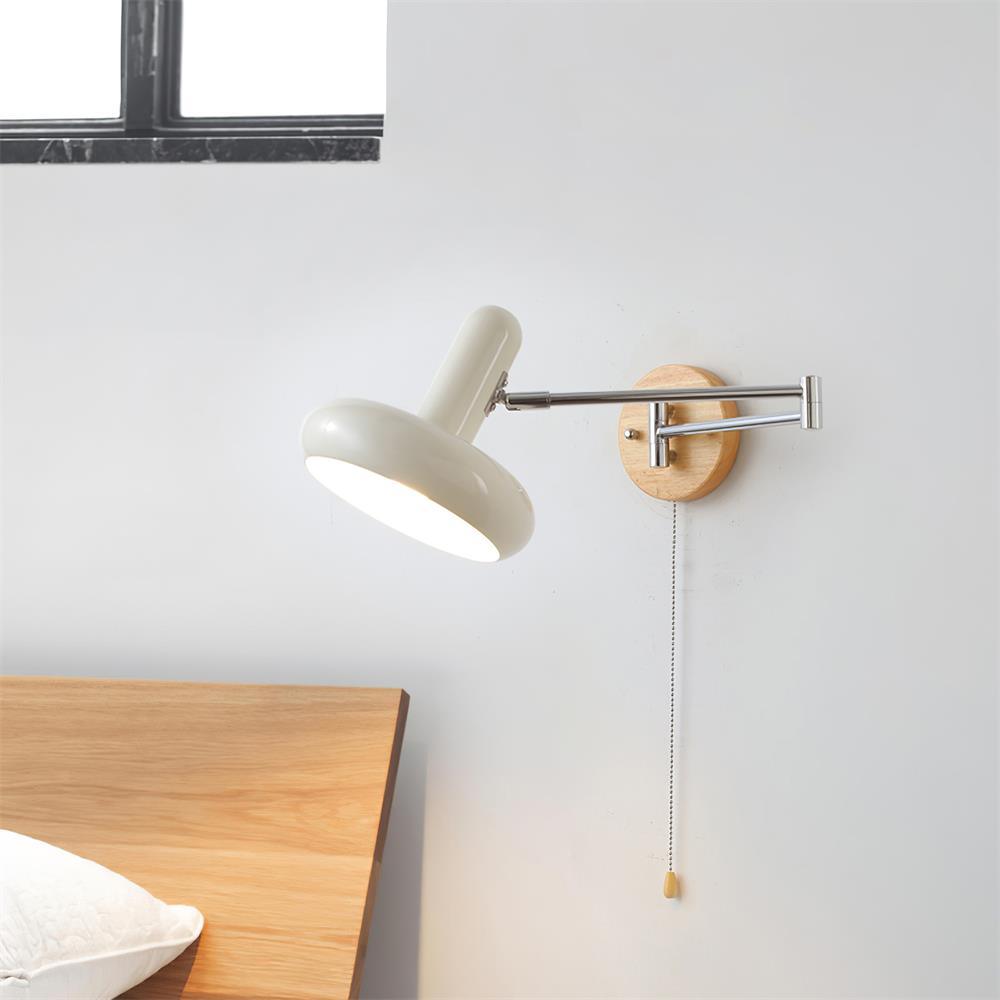 Wall Lamp Swivel Arm Rounded Shade Pull Chain Modern Retro - Neutralighting