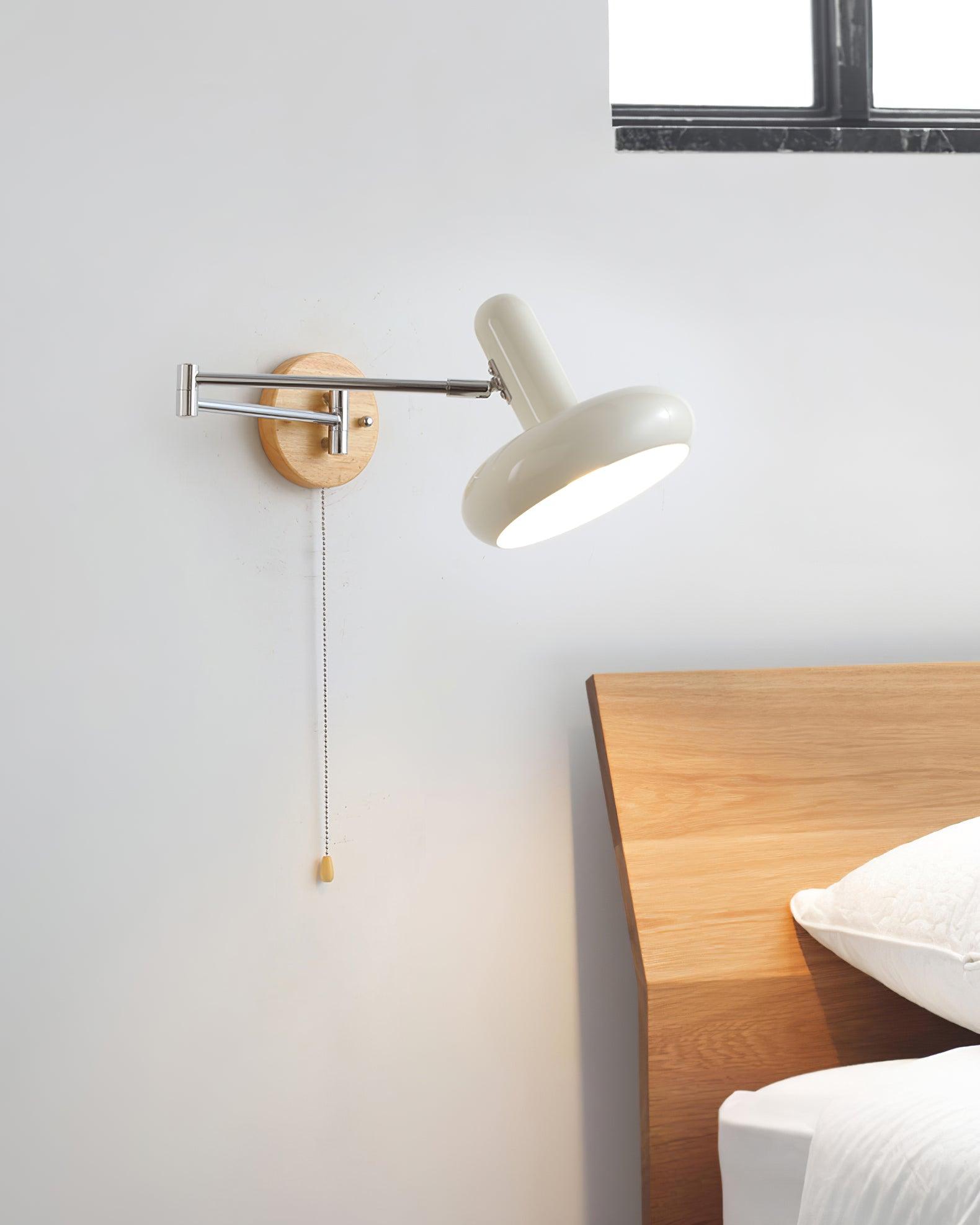 Wall Lamp Swivel Arm Rounded Shade Pull Chain Modern Retro - Neutralighting