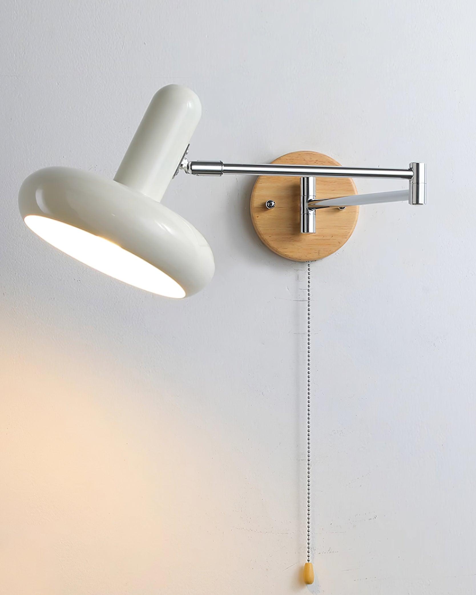 Wall Lamp Swivel Arm Rounded Shade Pull Chain Modern Retro - Neutralighting
