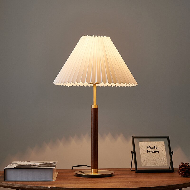 Ozawa Simple Walnut/Metal/Fabric, Table/Floor Lamp, Living Room - Neutralighting