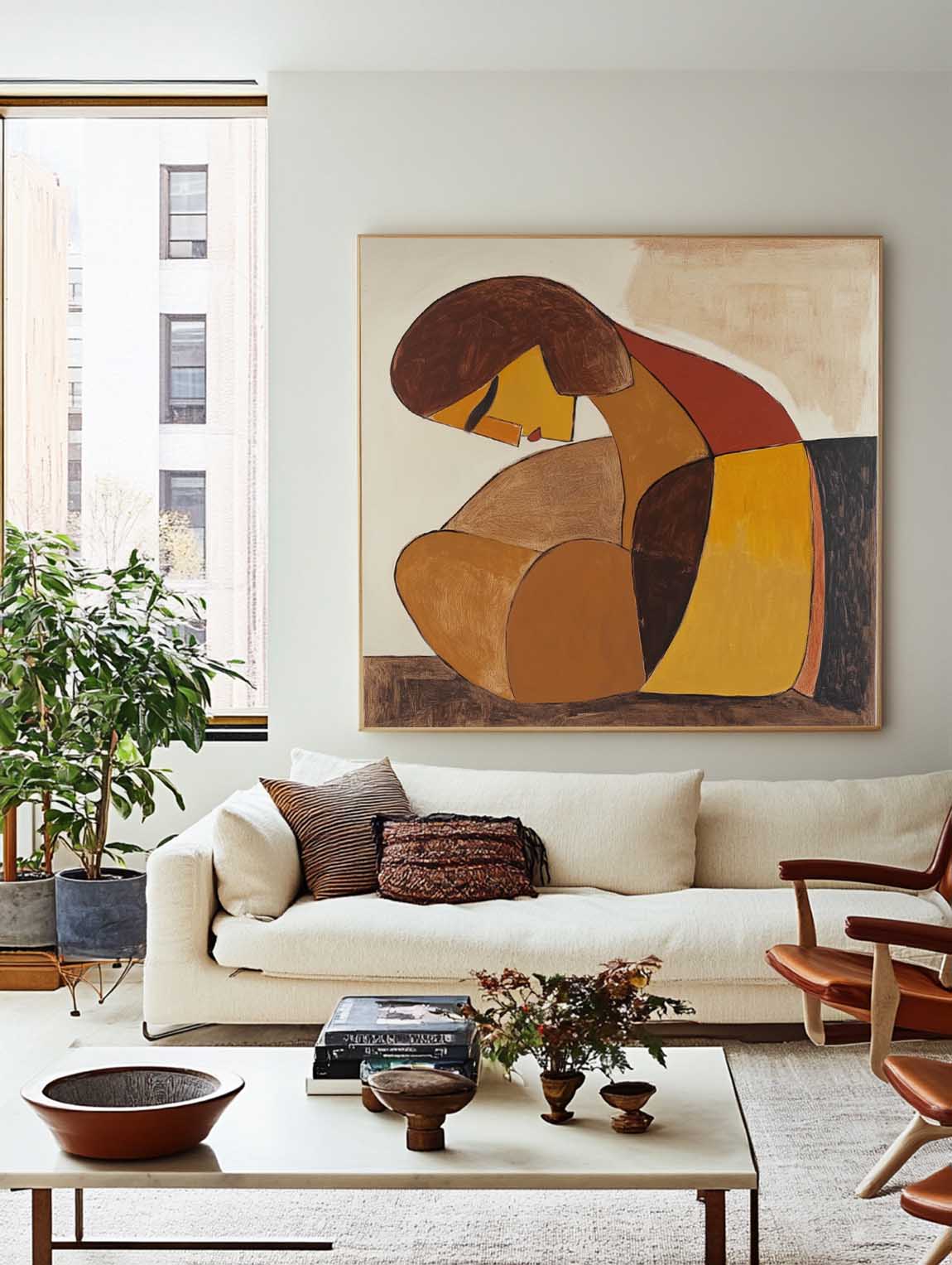 Figure in Warm Earth Tones Oil Painting