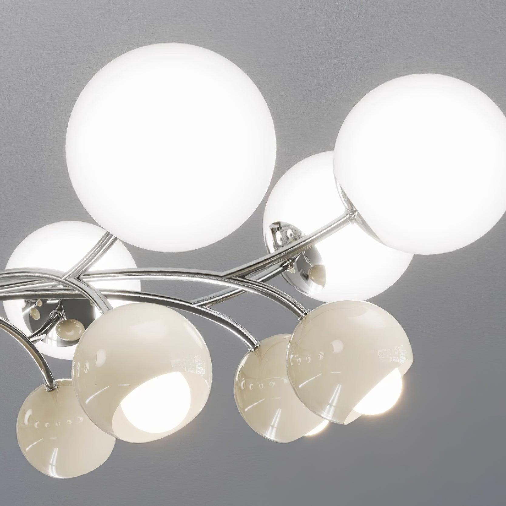 Chandelier Glass Metal Dome Petal Shades Minimalist Ambient Glow - Neutralighting
