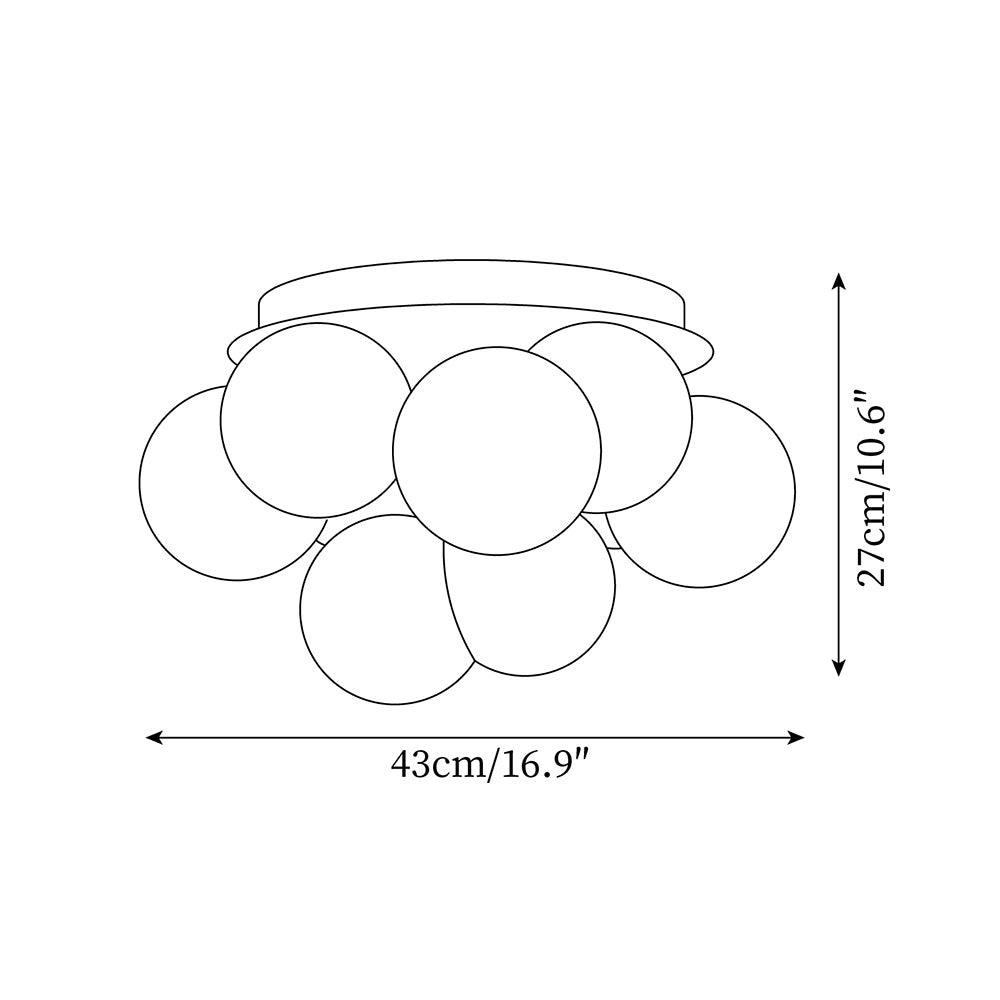 Ceiling Light Metal Body Acrylic Bubbles Modern Minimalist - Neutralighting