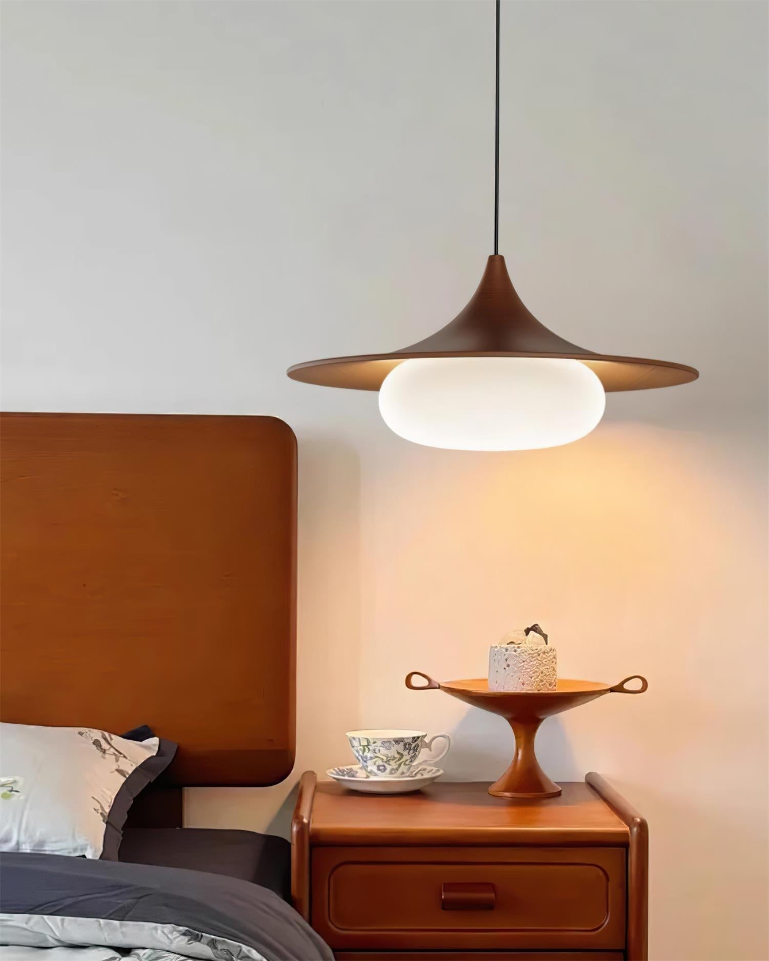 Ovelis Wooden Canopy Pendant Light - Neutralighting