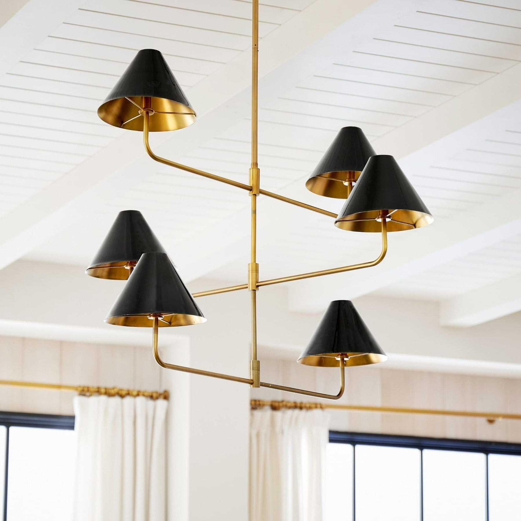 Zoruvyh Three Tier Vintage Industrial Fabric Metal Chandelier - Neutralighting
