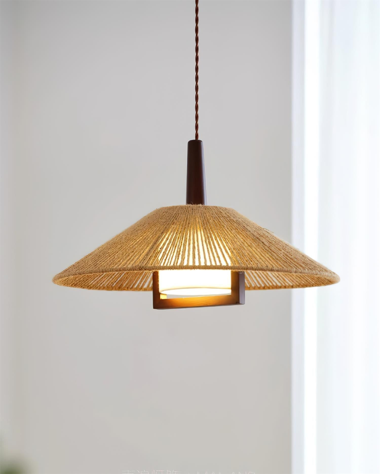 Fidoya Woven Rattan Cone Pendant Light - Neutralighting