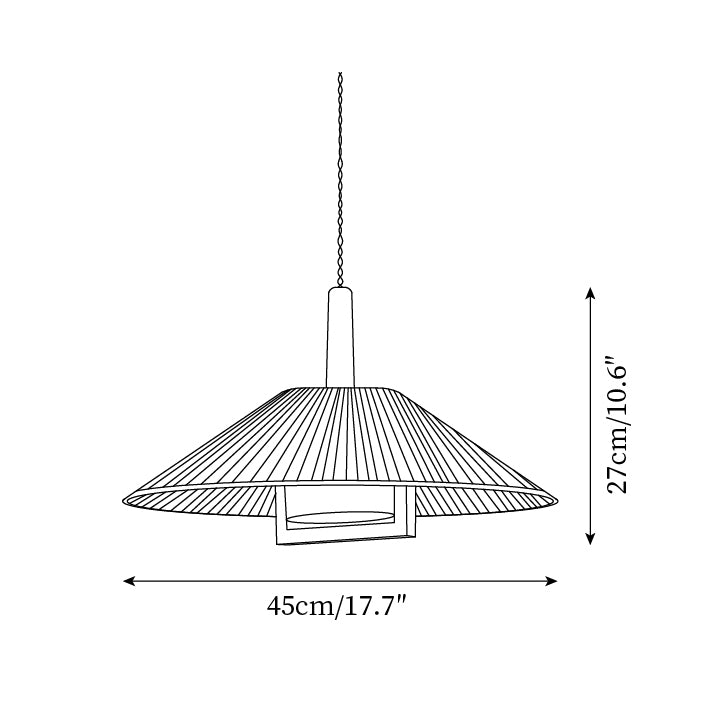 Fidoya Woven Rattan Cone Pendant Light - Neutralighting