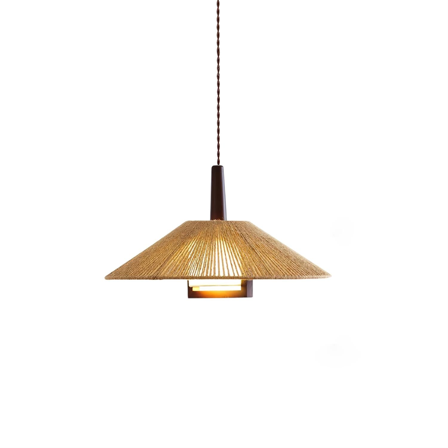Fidoya Woven Rattan Cone Pendant Light - Neutralighting
