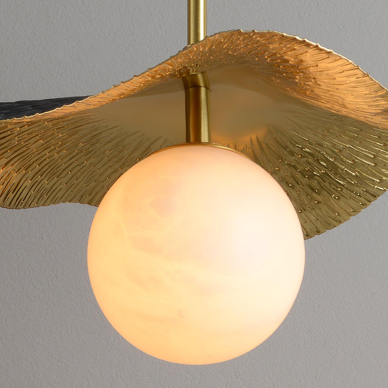 Ivvynen Leaf Canopy Alabaster Pendant Light - Neutralighting