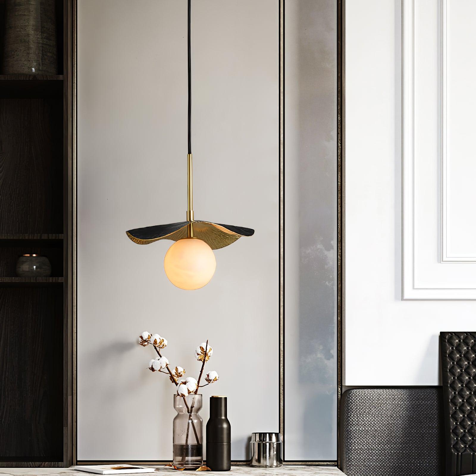 Ivvynen Leaf Canopy Alabaster Pendant Light - Neutralighting