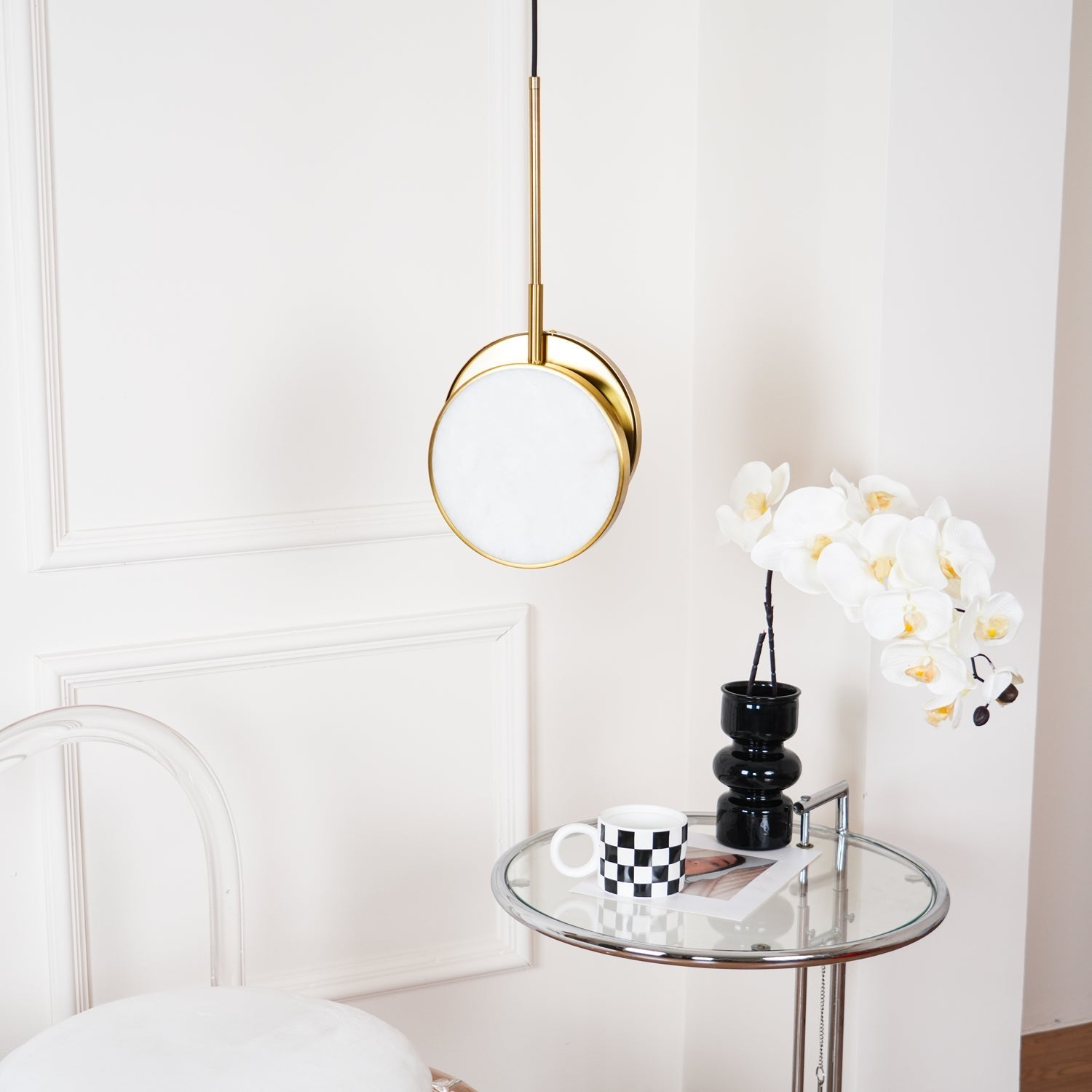 Synoryra Dual Disc Alabaster Pendant Light - Neutralighting