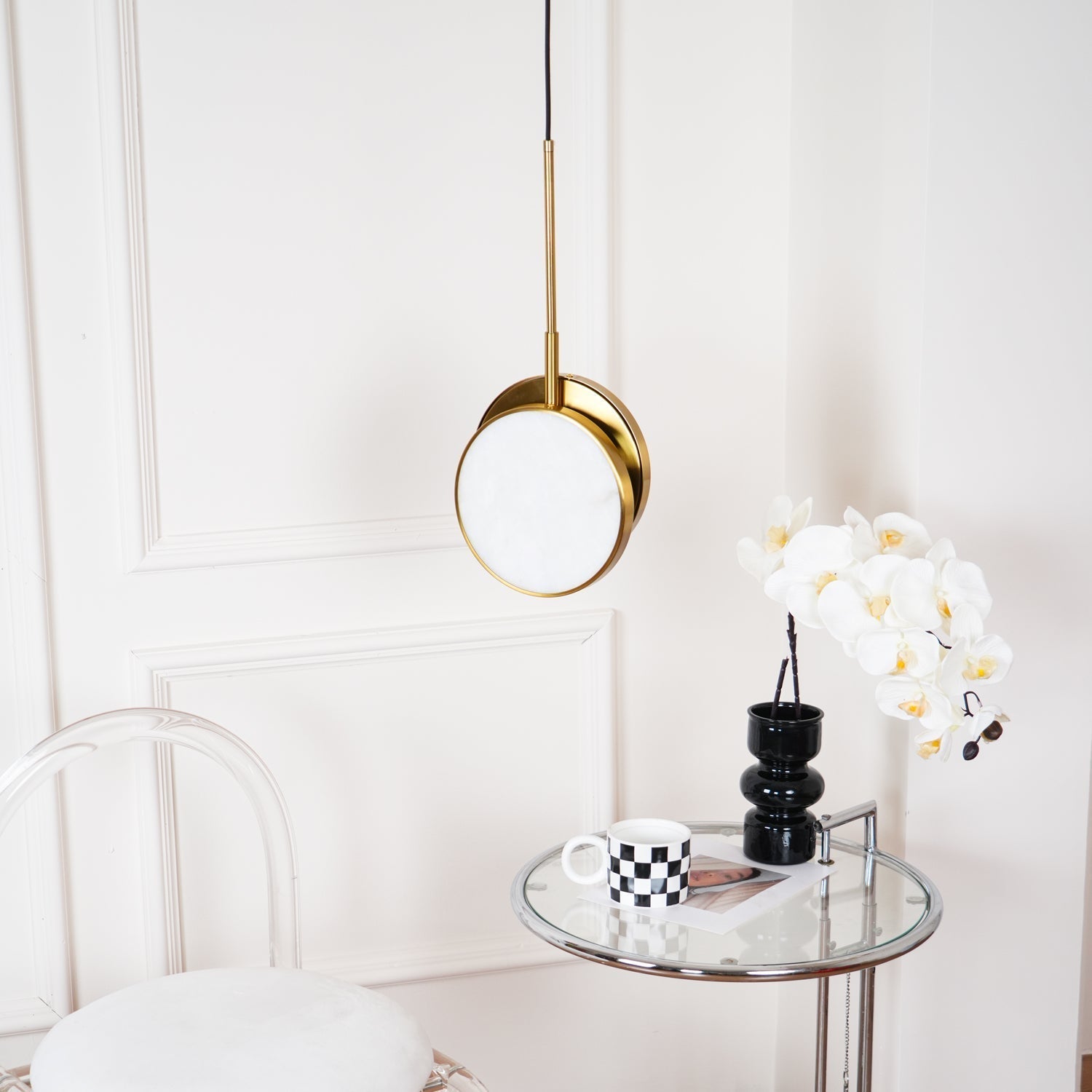 Synoryra Dual Disc Alabaster Pendant Light - Neutralighting