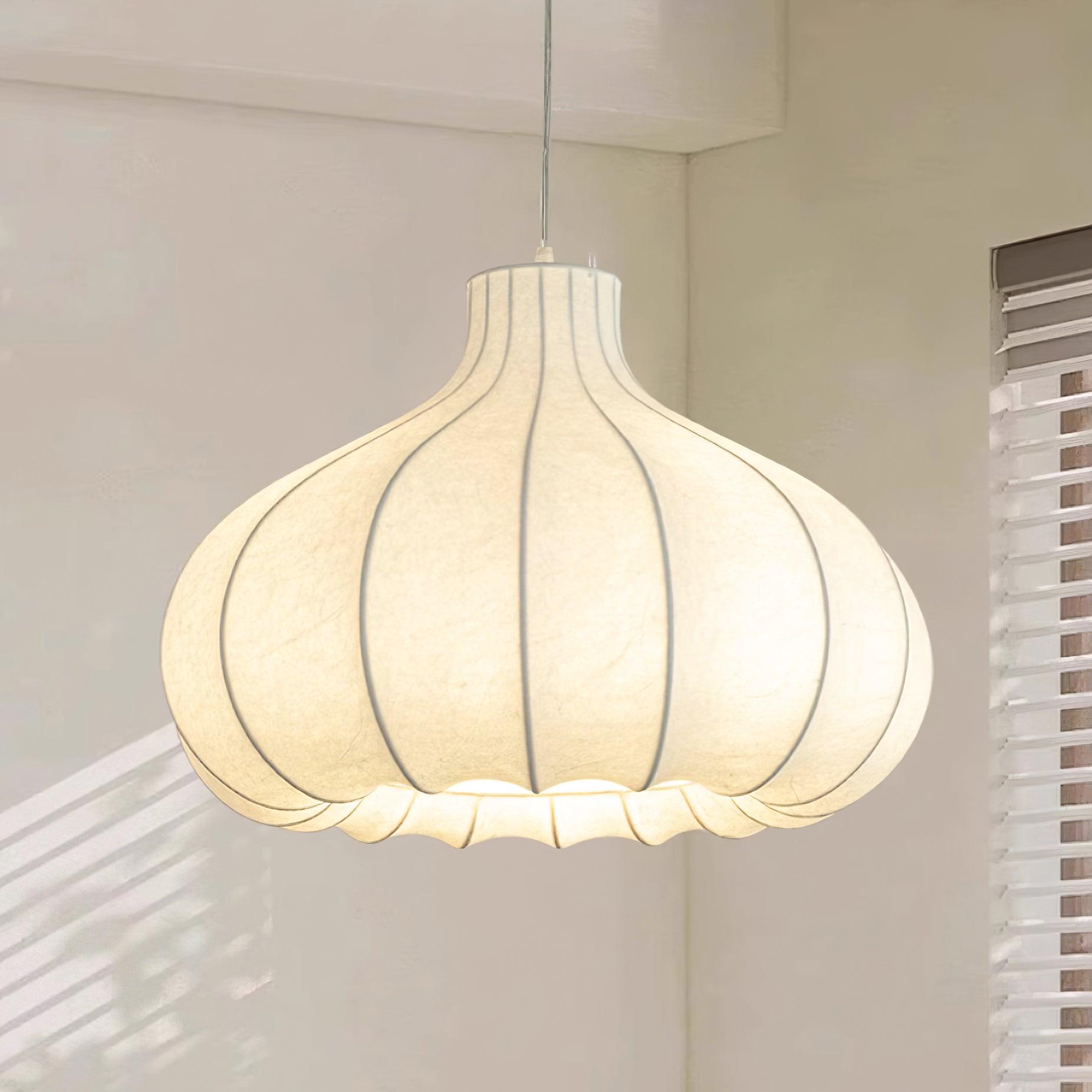 Pendant Light Silky Pleated Silk Shade White - Neutralighting