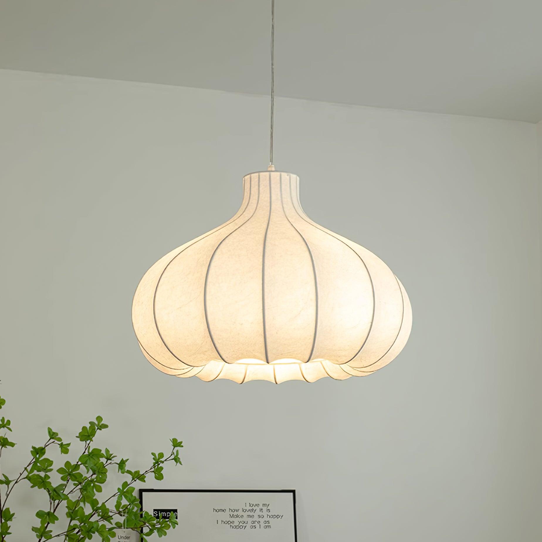 Pendant Light Silky Pleated Silk Shade White - Neutralighting