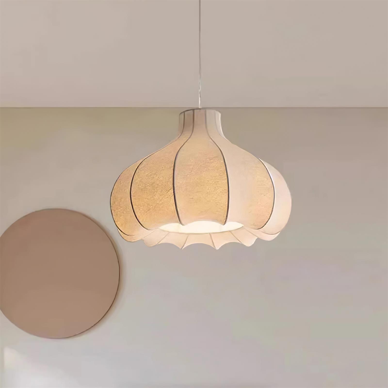 Pendant Light Silky Pleated Silk Shade White - Neutralighting