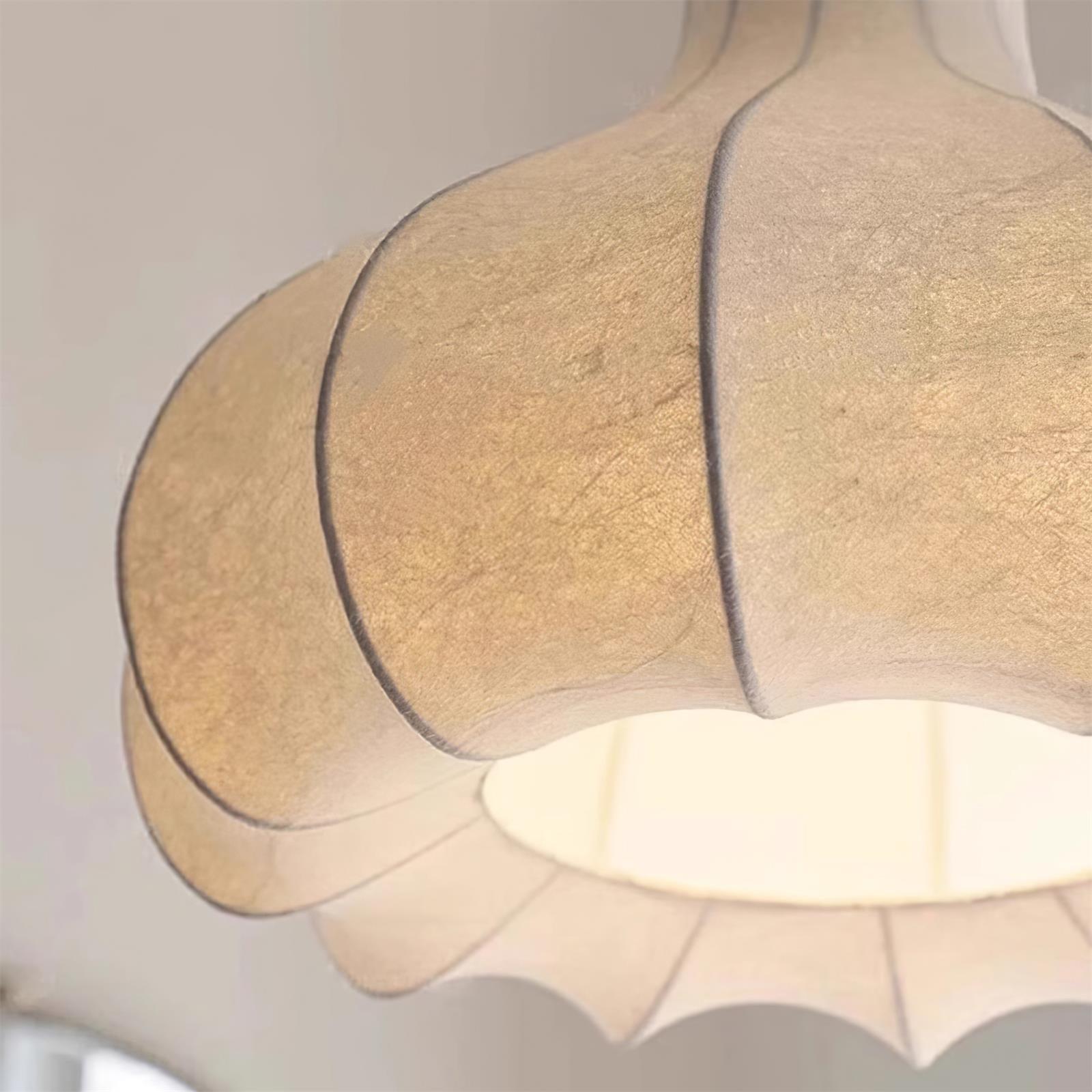 Pendant Light Silky Pleated Silk Shade White - Neutralighting
