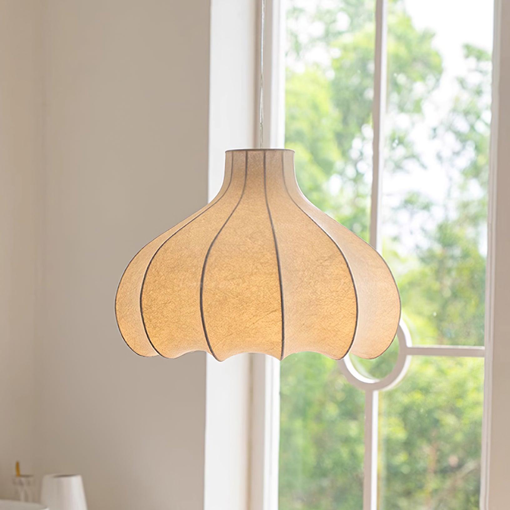 Pendant Light Silky Pleated Silk Shade White - Neutralighting
