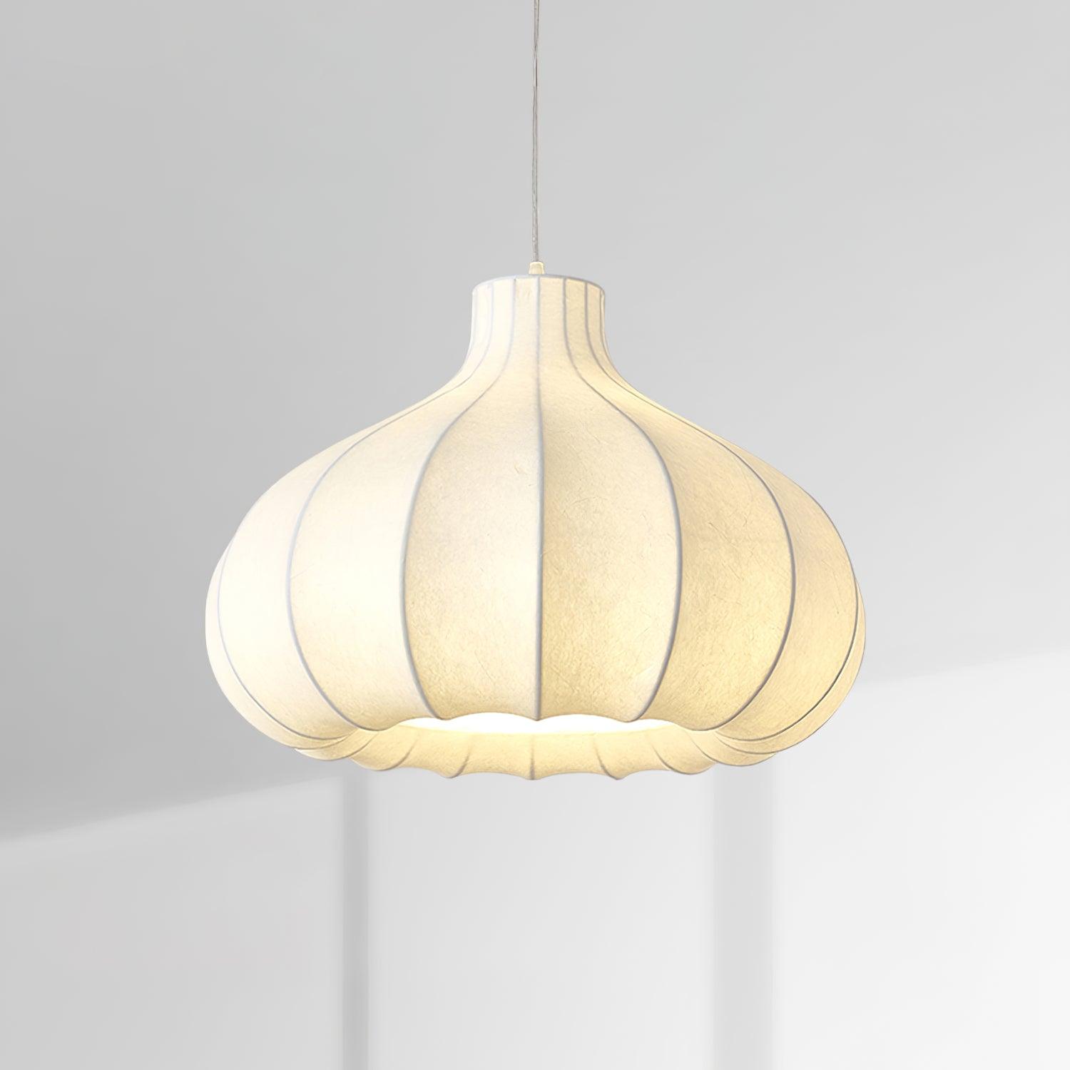 Pendant Light Silky Pleated Silk Shade White - Neutralighting