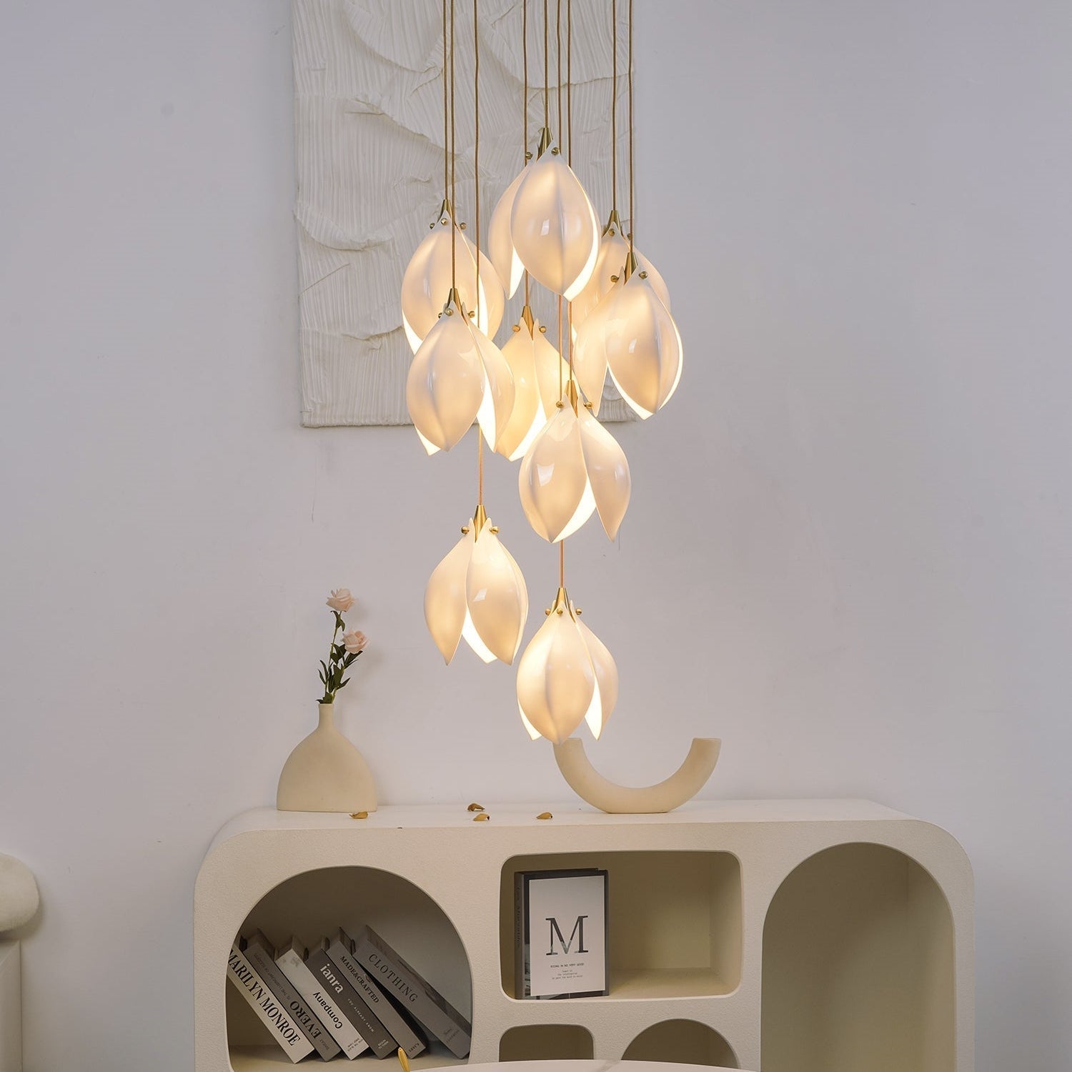Olivia Luxury Metal Ceramic Pendant Light Living Room Bedroom - Neutralighting