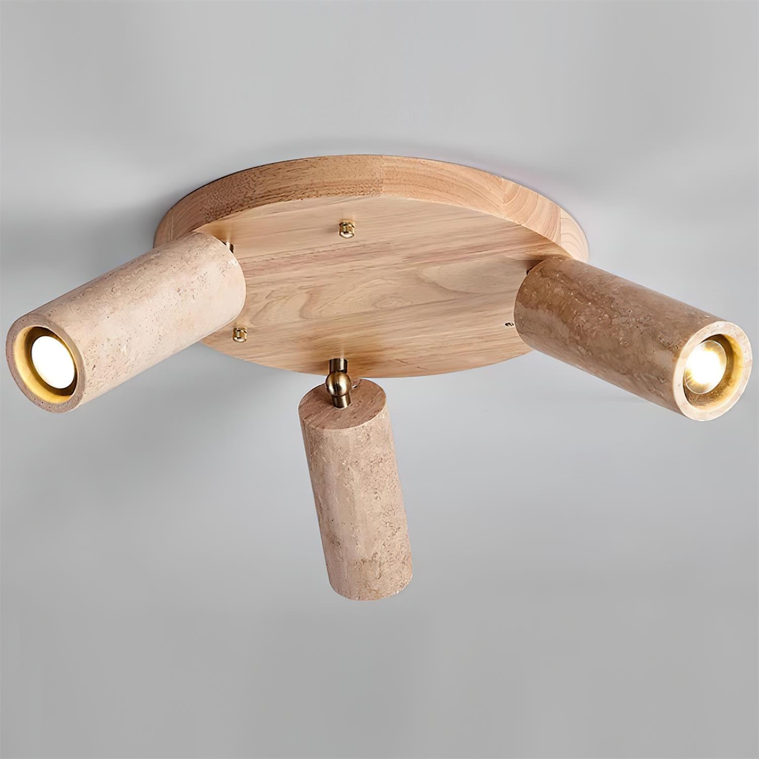 Ritta Travertine Ceiling Light 3-Head Spotlight - Neutralighting