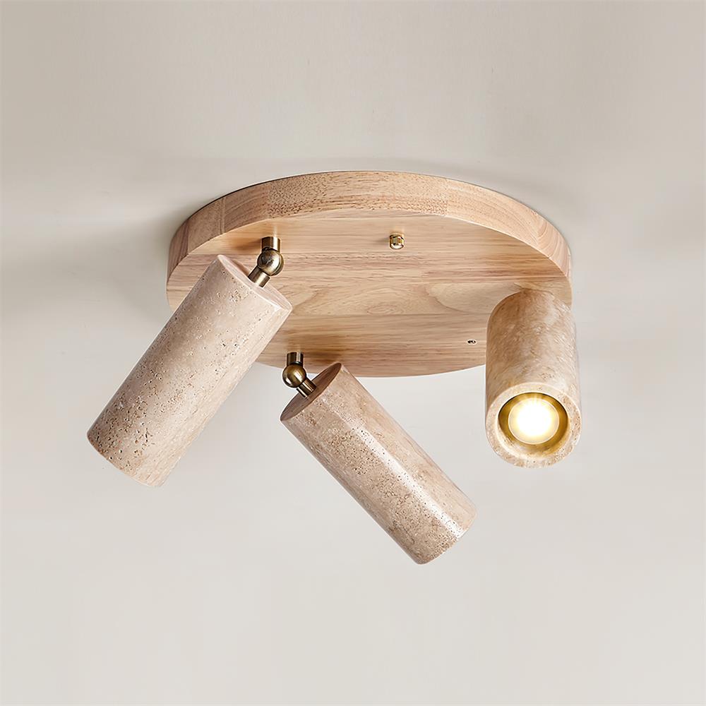 Ritta Travertine Ceiling Light 3-Head Spotlight - Neutralighting