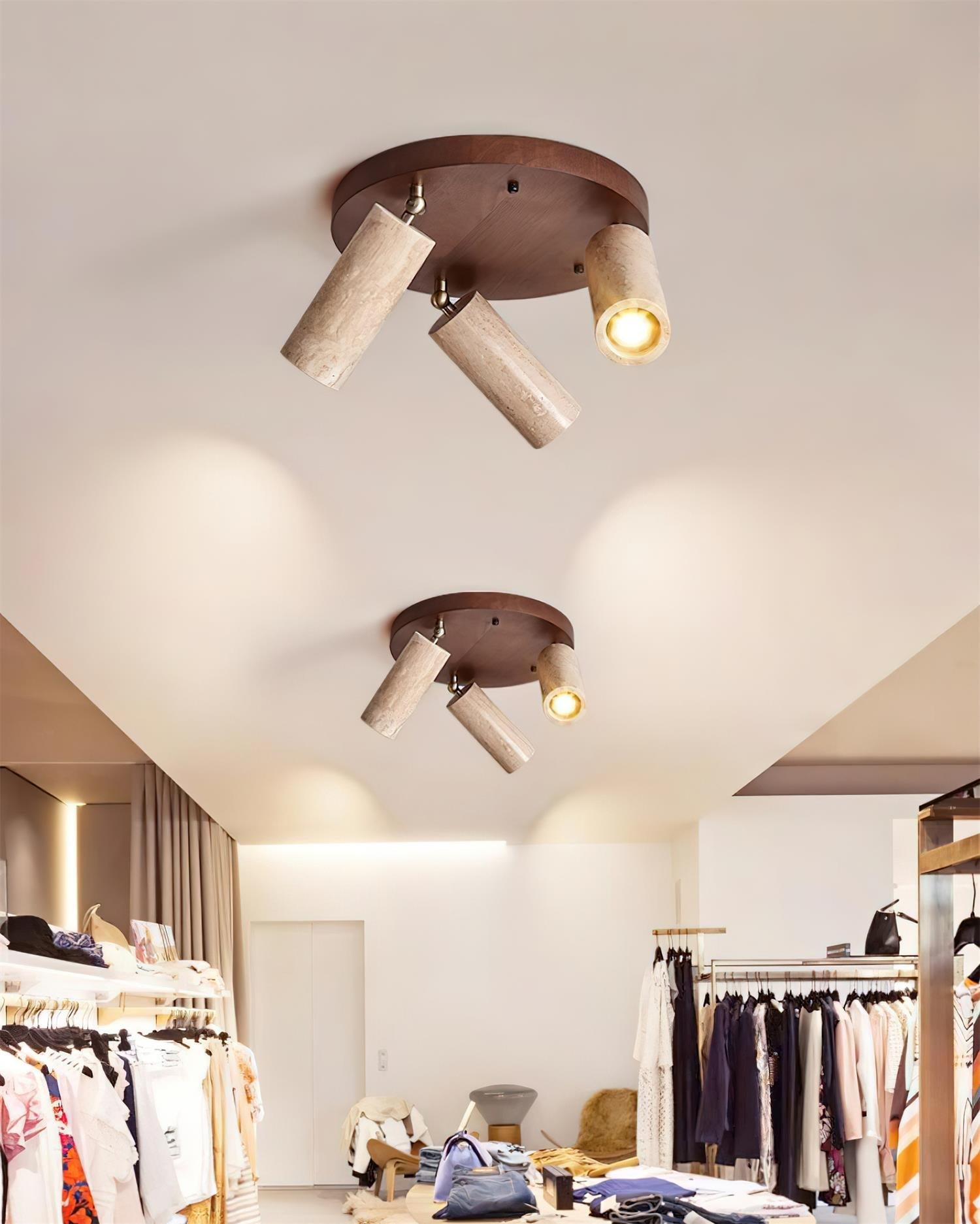 Ritta Travertine Ceiling Light 3-Head Spotlight - Neutralighting