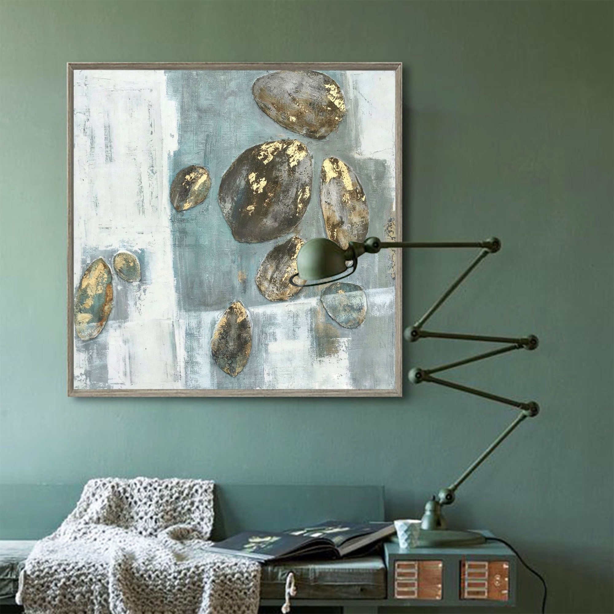 Green Abstract Painting ABAS81 - Neutralighting