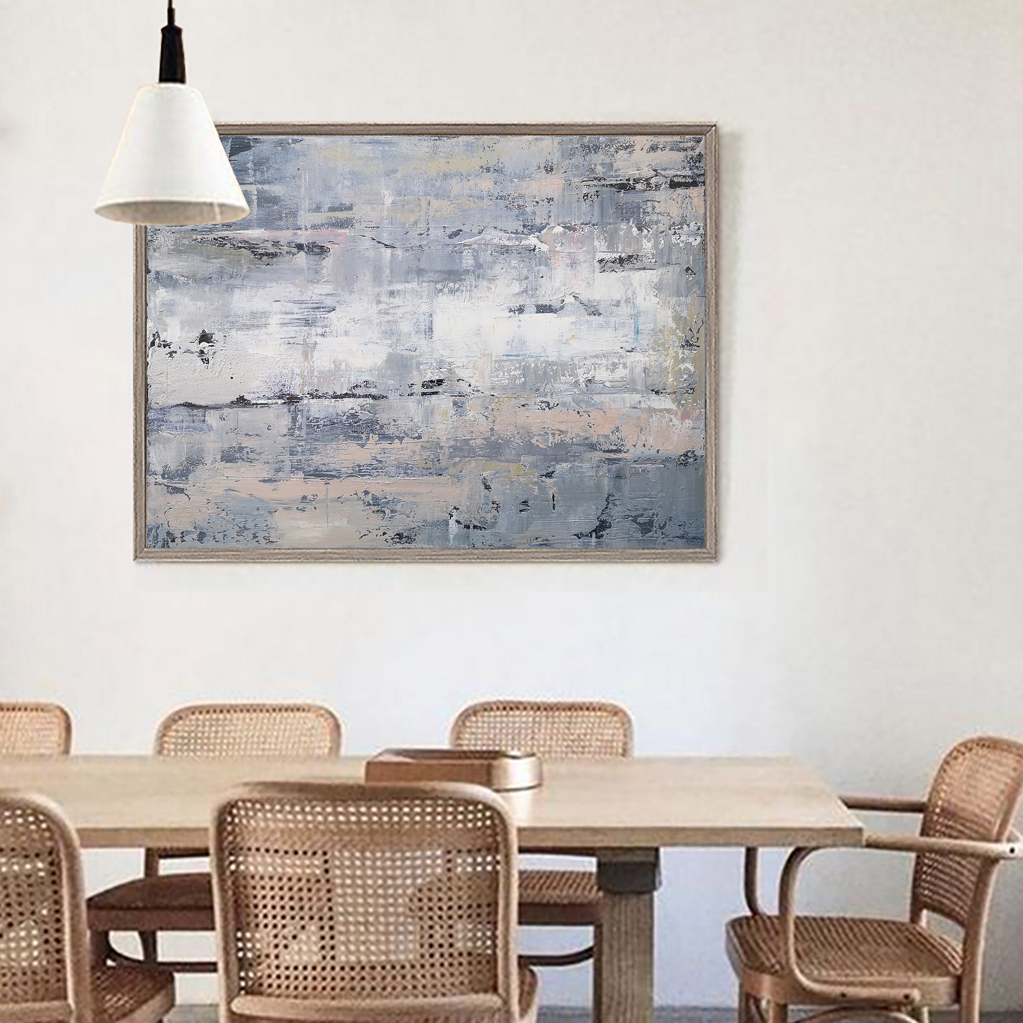 Neutral Abstract Art 48'' X 36'' IS59 - Neutralighting