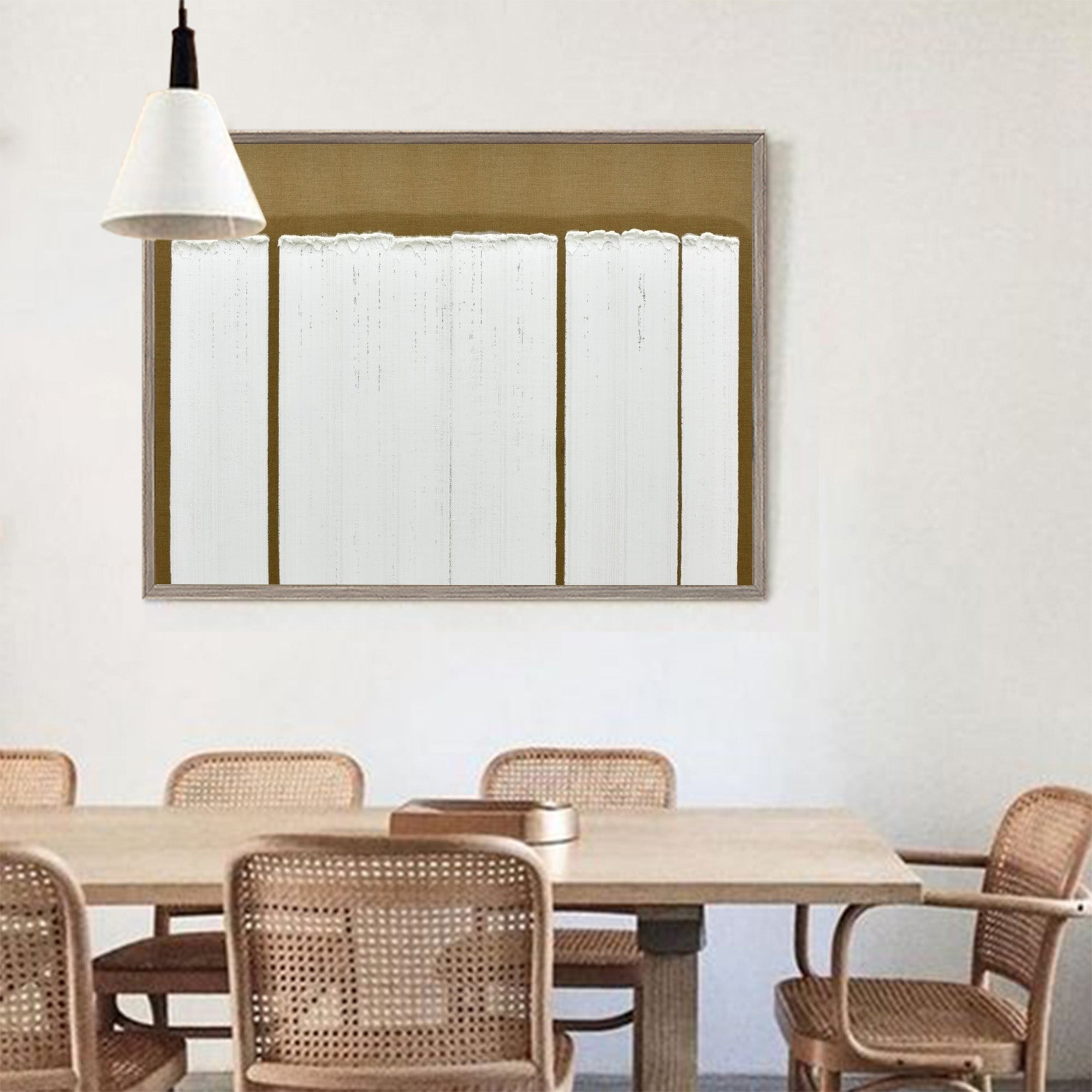 Neutral Palette Textured Minimalist Serene Wall Statement Piece