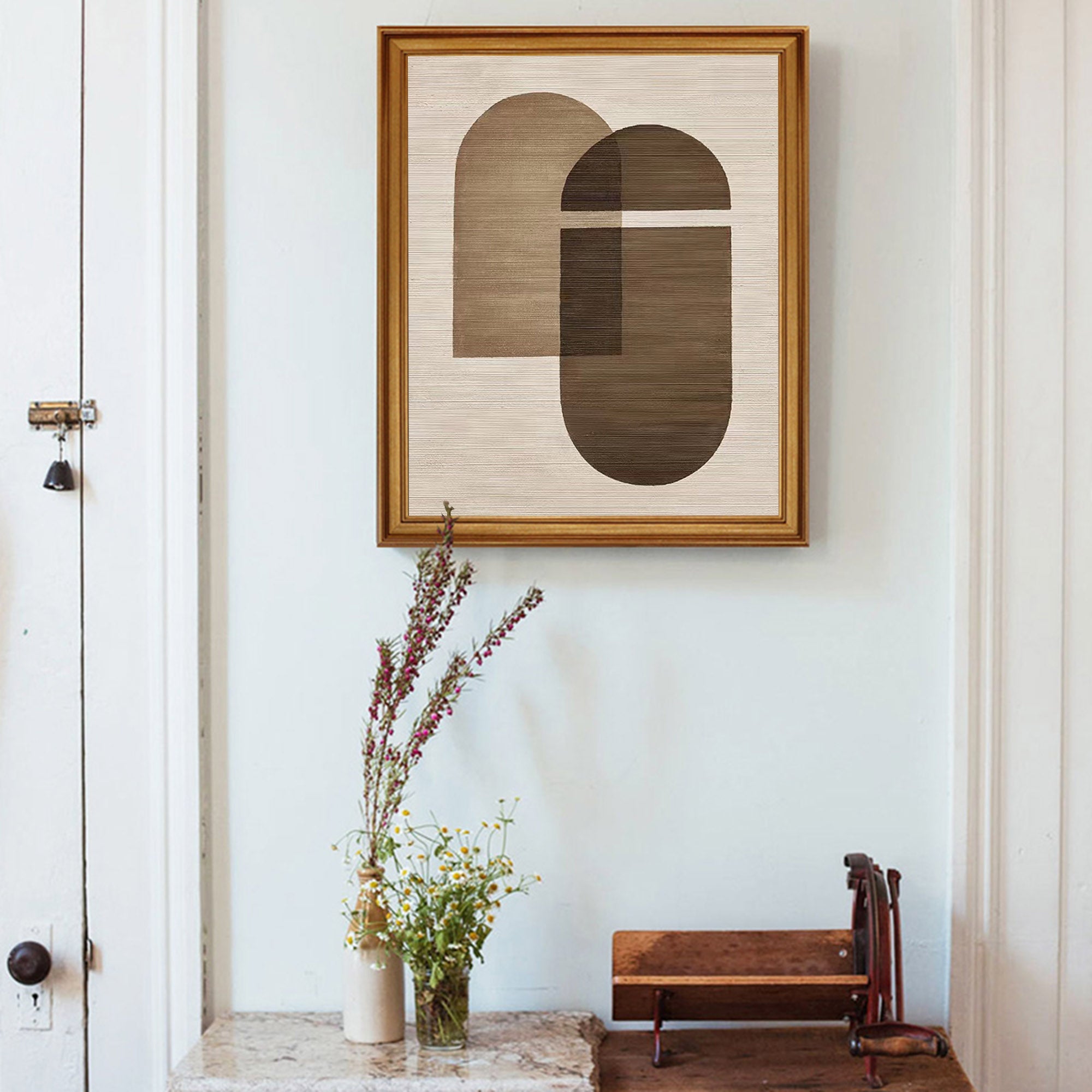 Zayne Earth Tone Arch Canvas Art
