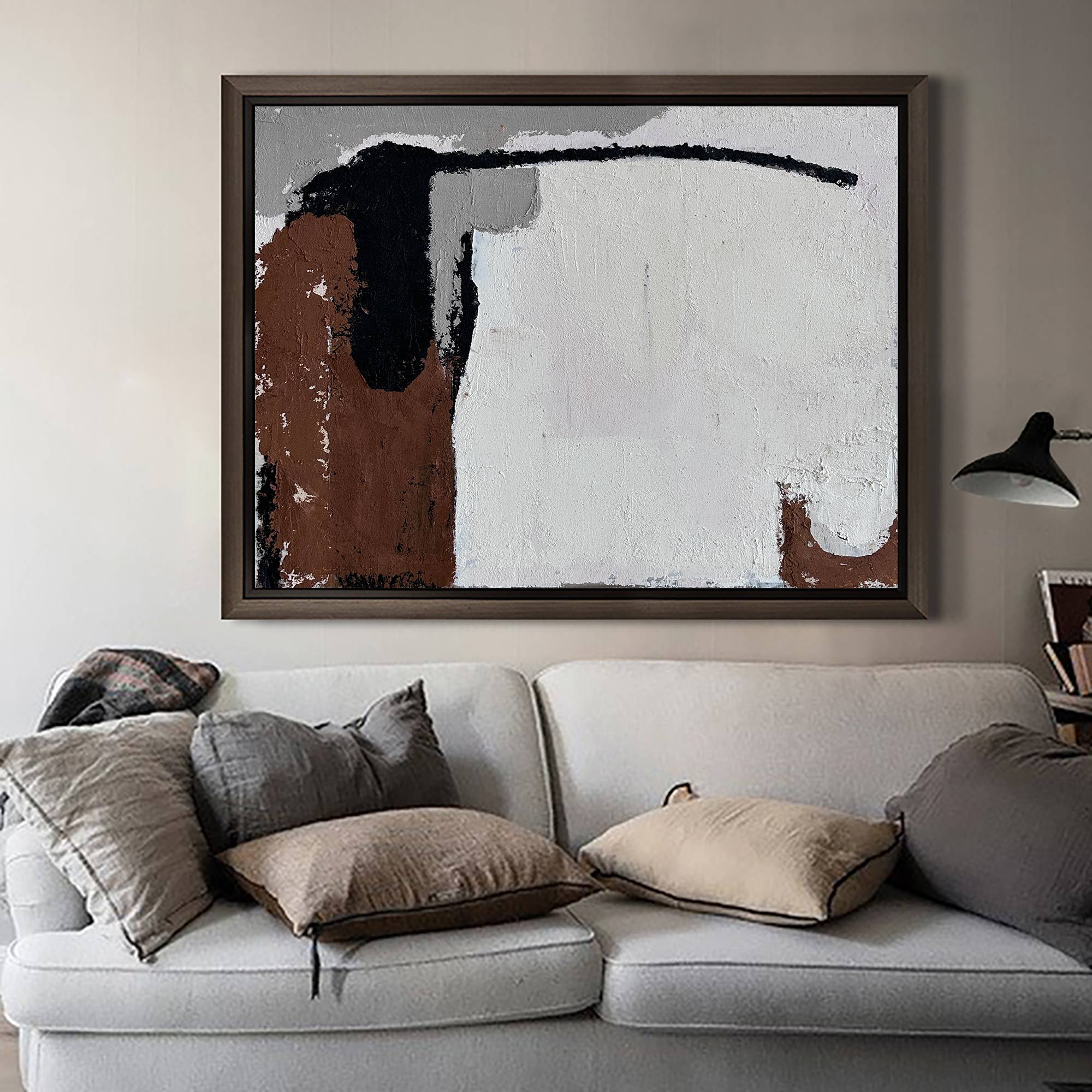 Earth‑Hue Brush Stroke Abstract Modern Statement Art