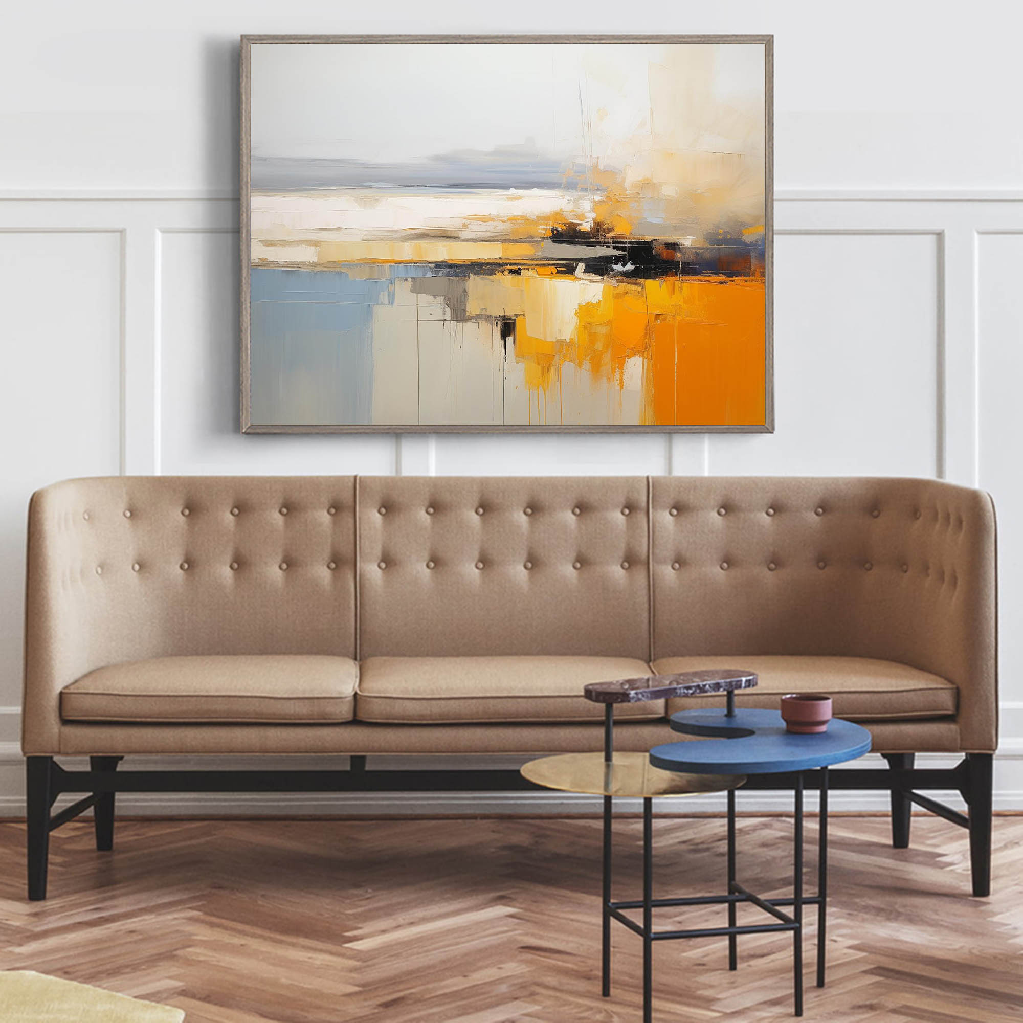 Abstract Canvas Art AB054 - Neutralighting